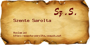 Szente Sarolta névjegykártya