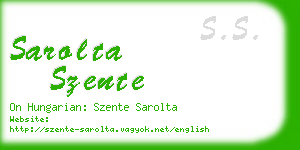 sarolta szente business card